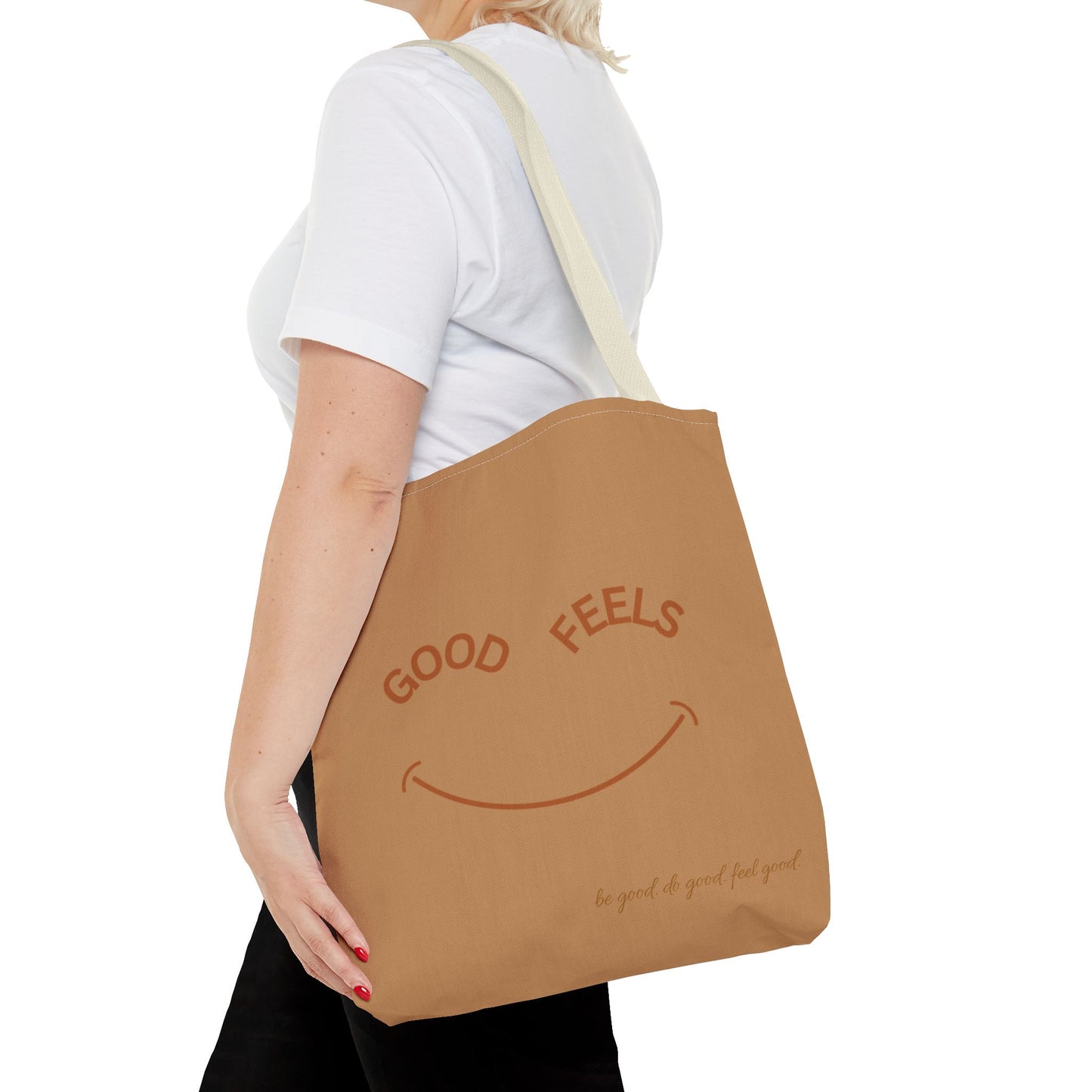 Tan The Feel Good Society Tote Bag
