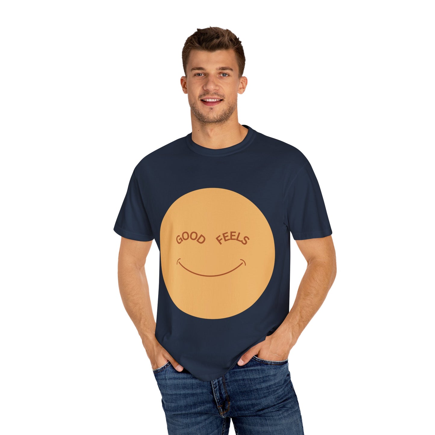 The Good Feels T-shirt | Brown Smile
