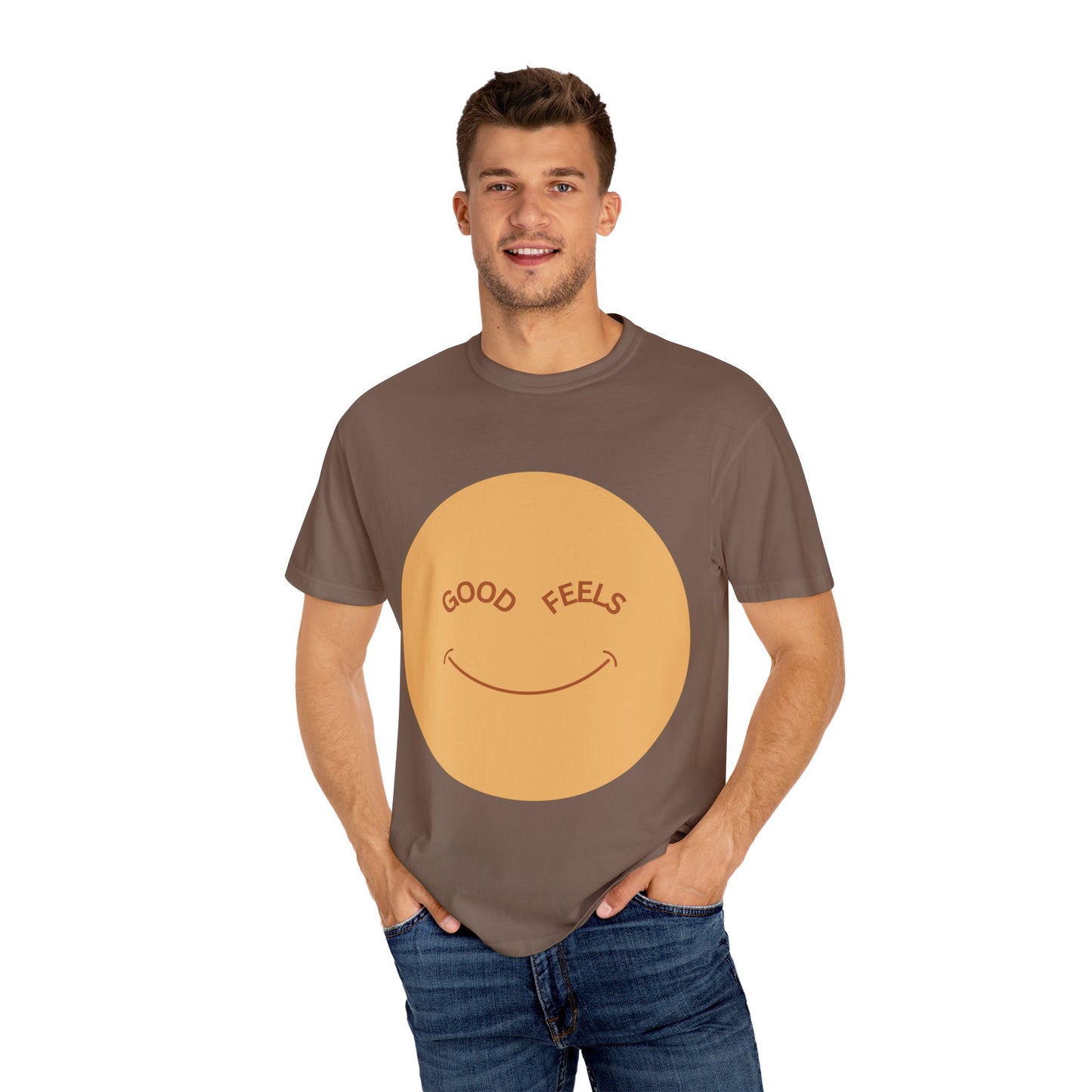 The Good Feels T-shirt | Brown Smile